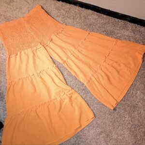 Tiered Ruffle Wide Legs Pants